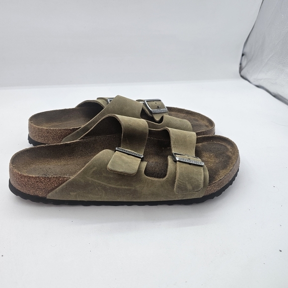 Birkenstock Arizona Two-Strap Sandals – Olive Green – Size Approx. US 10 main image 11